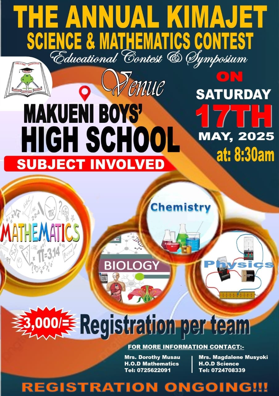 ANNUAL KIMAJET SCIENCE AND MATHEMATICS CONTEST AND SYMPOSIUM