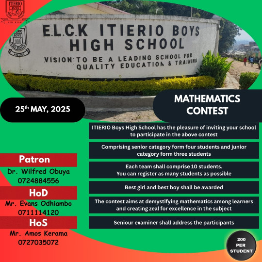 Itierio High School Mathematics Contest, 2025