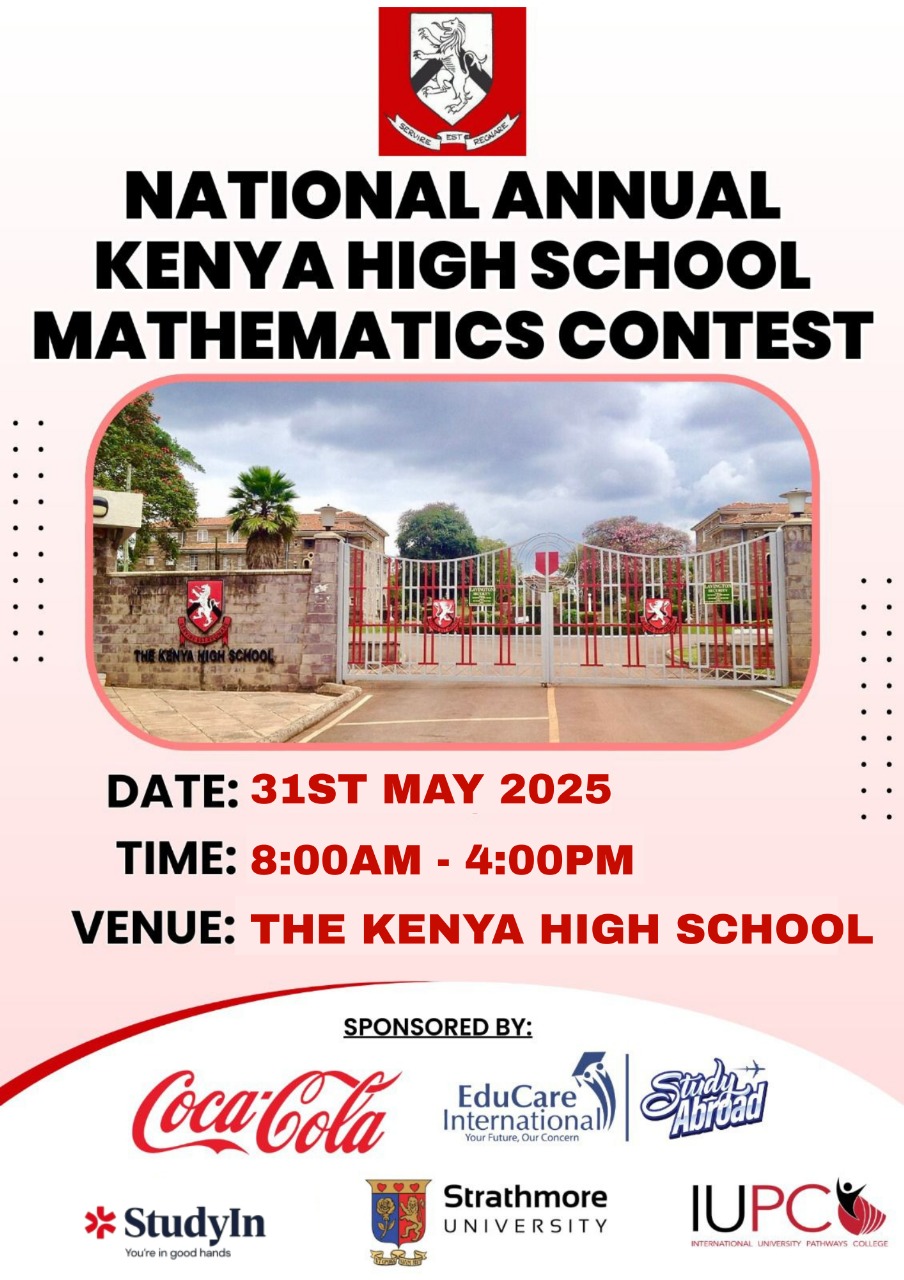 NATIONAL ANNUAL KENYA HIGH SCHOOL MATHEMATICS CONTEST