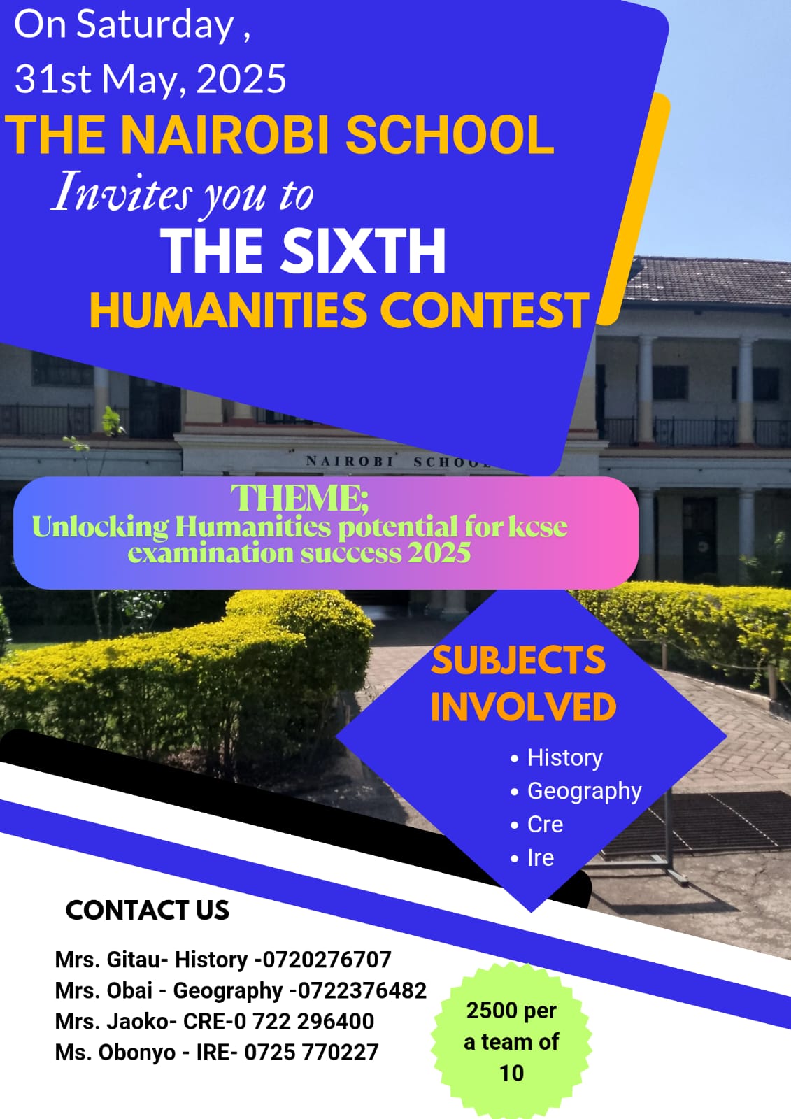 6th Nairobi School HUmanities Contest